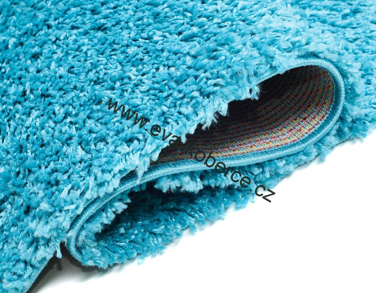 Kusový koberec Shaggy Parisian modrý 140 x 200cm